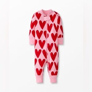 Hanna Andersson Pink Onesie with Red Accents
